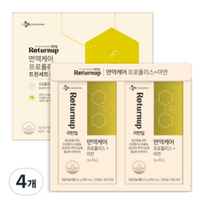 리턴업 면역케어 프로폴리스 아연 트윈세트 2개월분, 30정, 4개