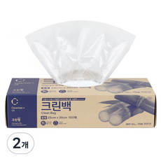 크린랩 바이오매스 크린백 중형 25cm x 35cm, 중(M), 100개, 2개