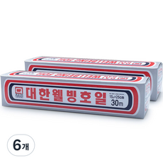 대한웰빙은박접시 호일 15마이크로, 30m, 6개