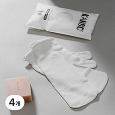 簡易溫和去角質手套, 4個, 2入, 自然白