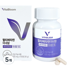 비타블룸 멀티비타민 미네랄 30g, 60정, 5개