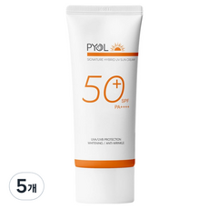 프욜 시그니처 하이브리드 유브이 선크림 SPF50+ PA++++, 50g, 5개