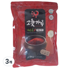해오름 고운 고춧가루 매운맛, 1kg, 3개