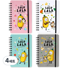 포포팬시 룰루랄라 아이콘 밴드 노트 4종 세트, 민트, 그레이, 화이트, 핑크, 4세트