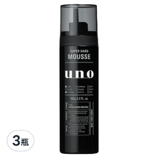 uno 強硬作風超硬噴霧, 180g, 3瓶