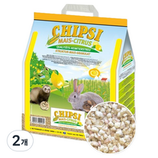 칩시 옥수수 속대로 만든 흡수형 그레뉼 소동물베딩 마이스 시트러스 소동물베딩 10L, 2개