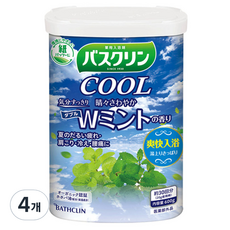바스크린 쿨민트 입욕파우더 민트향, 600g, 4개