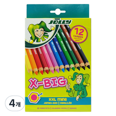 地球化學 Jolly X BIG 12色色鉛筆組, 4個, 12 種顏色