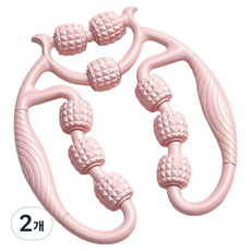 IYES 小腿滾輪指壓按摩器, 粉色, 2個