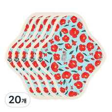 위즐리 면생리대 제주동백, 중형, 1개입, 20개