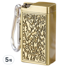 캐시리치 앤틱 메탈 미니 휴대용 재떨이 3 x 5.5cm, 825 골드, 5개