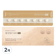 마미앤대디 활성엽산 400 미니 14g, 56정, 2개