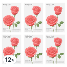 Appree Sticky Leaf 基本款便利貼 玫瑰 M, 紅色, 12個, 40張