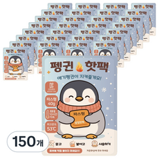 디와이엔텍 펭귄 파스형 붙이는 핫팩 40g, 150개