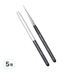 도나와 젤 네일 브러쉬 라이너 롱, 블랙, 5개
