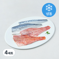 엄마애바다 가시없는 고등어 100g x 2개입 + 볼락 100g x 2개입 순살 세트 (냉동), 4세트, 400g
