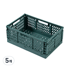 다용도 수납 정리 폴딩 박스, 청녹색, 5개