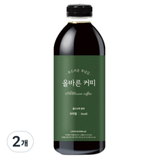 올바른커피 콜드브루 원액 더치커피 브라질 santos, 2개, 1개입, 1L