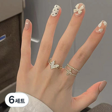 soonZAM 美麗多彩美甲片, 5 蝴蝶結愛心粉棕色(FQ-05), 6個