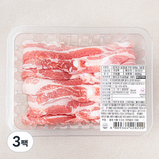 견우푸드 미국산 삼겹살 구이용 (냉장), 600g, 3팩