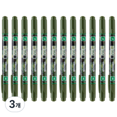 라인플러스 OHP펜 1mm 물펜MF 0.4mm, 초록, 36개