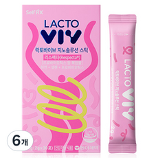 동아제약 락토바이브 지노 솔루션 스틱 EPS 질 유산균 30p, 60g, 6개