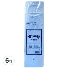 하이팩 야채봉투 3호 청 80p, 80개입, 6개