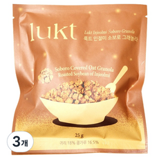 lukt 韓式麻糬酥菠蘿穀物麥片, 25g, 3個