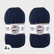 DIKTAS Madame Cotton棉質混紡毛線 2入, 011牛仔布, 4個