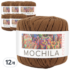 모칠라코튼 뜨개실, 12개, 35연쵸코