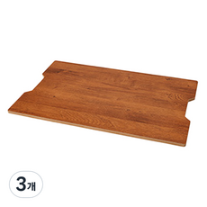 JINSIMGAMSUNG 多用途收納摺疊箱相容原木上蓋 大型, 木棕色, 3個