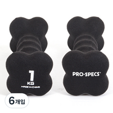 프로스펙스 네오프렌 아령, 1kg, 6개