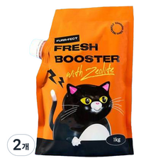 펫프렌즈 퍼펙트 고양이 프레시부스터 모래, 1kg, 2개