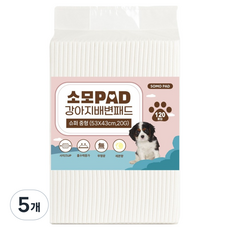 소모패드 강아지 배변패드 레몬향, 5개, 120개입