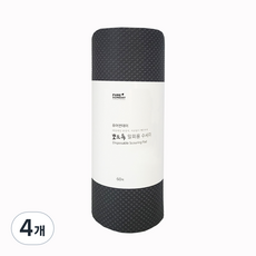 퓨어썬데이 선우랜드 일회용 수세미 60p, 다크 그레이, 60개, 4개