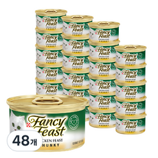 팬시피스트 3개월 이후 고양이 청키 주식캔, 닭, 85g, 48개 닭, 85g, 48개