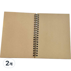 BonBon復古牛皮紙簡約空白素描日記本 棕色+棕色, 2個