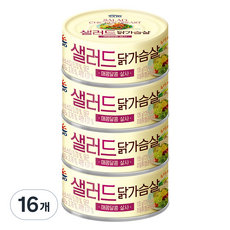 사조 샐러드 닭가슴살 매콤달콤 살사 통조림, 135g, 16개