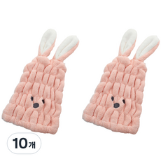 토끼 드라이 헤어캡, 핑크, 10개
