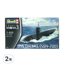 Revell 1:400 USS Dallas SSN-700 RVG0429 프라모델, 2개