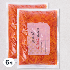 추억의 도시락 단무지, 1kg, 6개