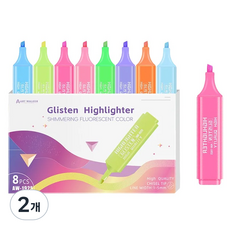 DOnG-A Pms Artwork 螢光亮粉重點筆 8色, 混合色, 2個