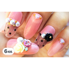 위치스네일 워터데칼 데코 네일스톤 세트, 04, 6세트