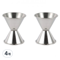 지거 1-1.5oz, 실버, 4개 실버, 4개