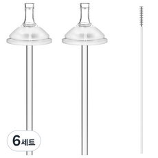 soonsooa 孩童優質替換吸管補充裝 2入組, 單色, 6組