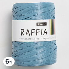 리네아 라피아 뜨개실 40g, 434 인디스카이, 6개