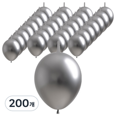 조이벌룬 링커풍선 15cm, 크롬실버, 200개