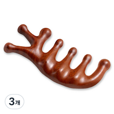 DIBLIC 全身經絡頭皮按摩刮痧板, 木質, 3個