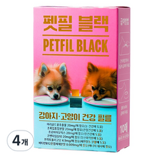펫필블랙 반려동물 6종 성분 함유 건강 필름 영양제, 종합영양제, 4개