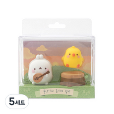 Sweet Slime Molang與木吉他露營公仔套組 角色公仔, 5套